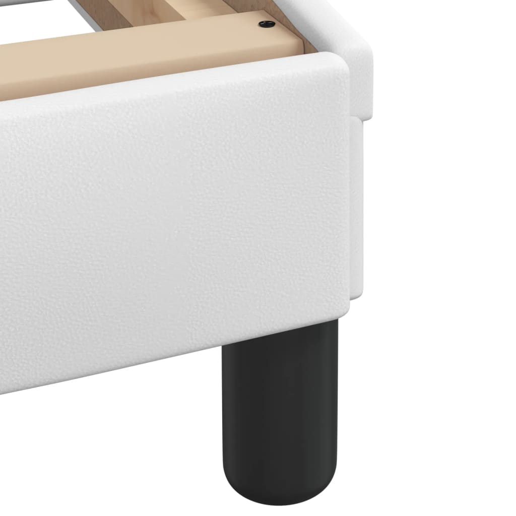 Bett "Viana" mit Matratze Weiß 140x190 cm Kunstleder