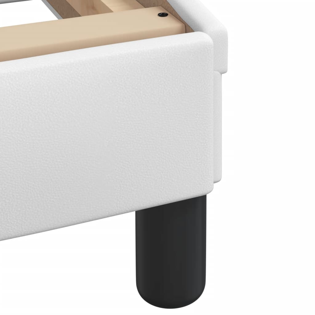 Bett "Viana" mit Matratze Weiß 160x200 cm Kunstleder