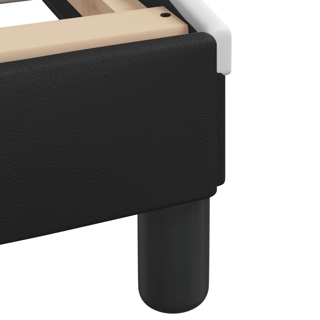 Bettgestell ohne Matratze "Zadar" Schwarz und Weiß 120x200 cm Kunstleder