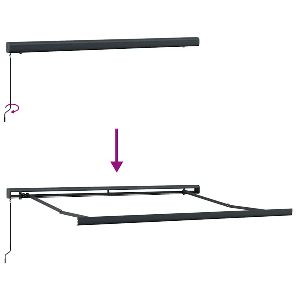 Markise Manuell Weinrot 300x250 cm