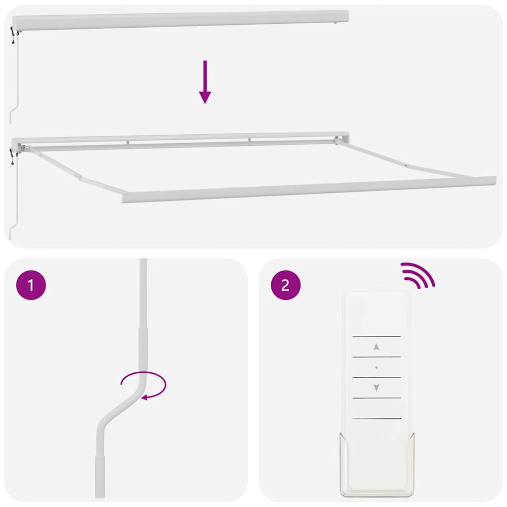 Markise Automatisch Burgunderrot 400x300 cm