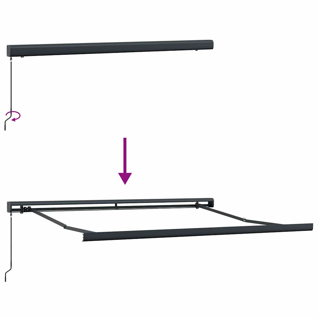 Markise Manuell Braun 300x250 cm