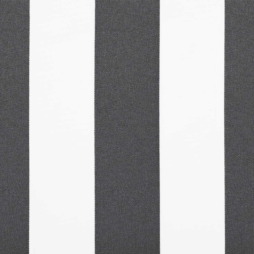 Markise Einziehbar Anthrazit und Weiß 4x3 m Stoff und Aluminium