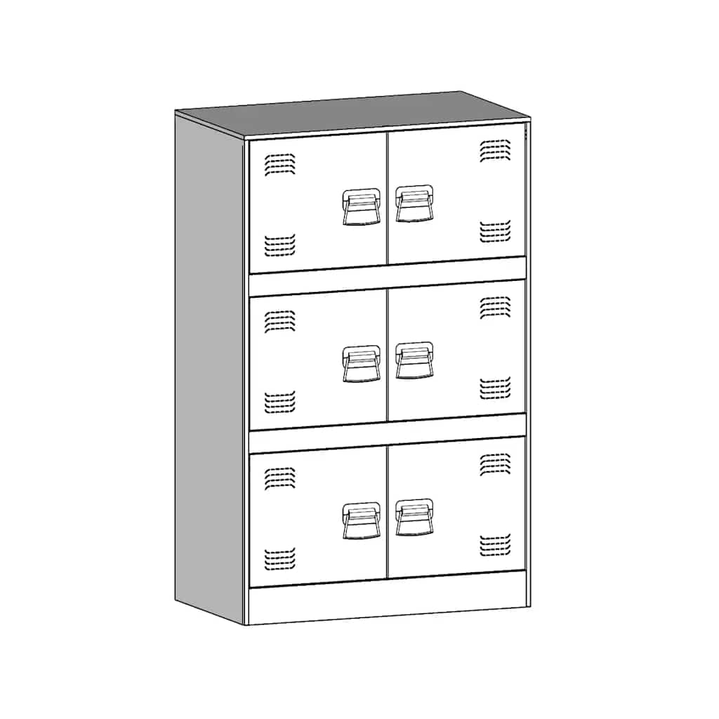 Sideboard Anthrazit 67x39x107 cm Stahl