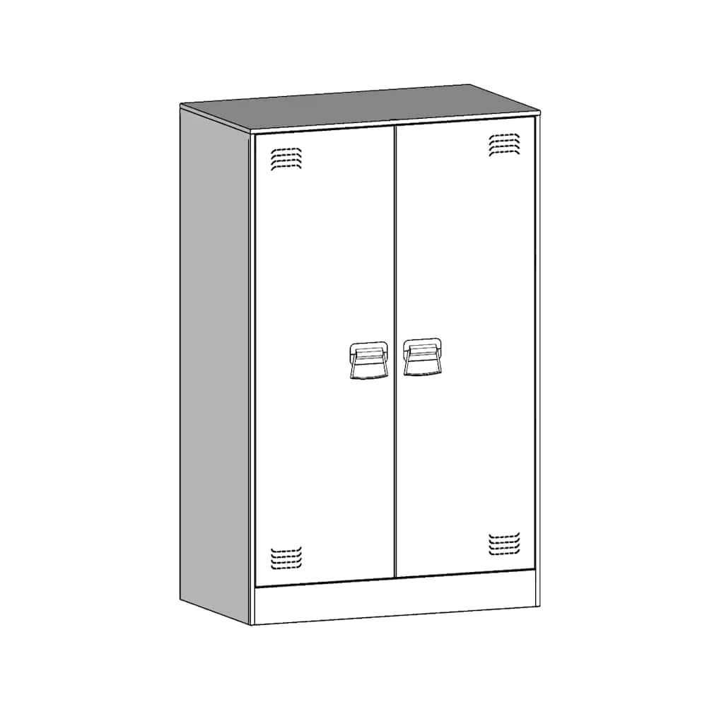 Sideboard Senfgelb 67x39x107 cm Stahl