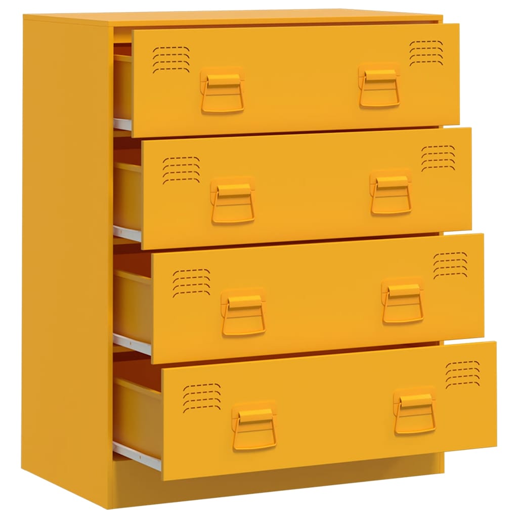 Sideboard Senfgelb 67x39x83 cm Stahl