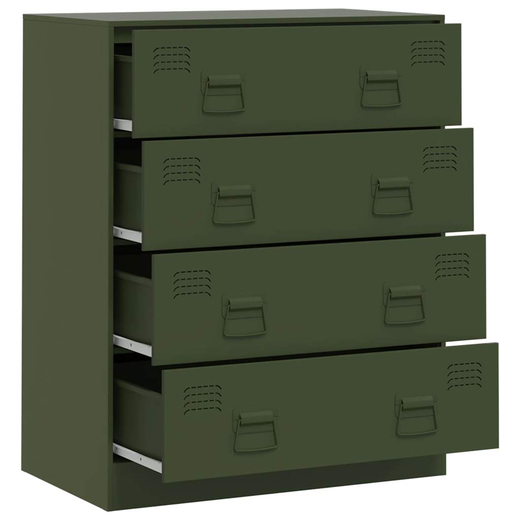 Sideboard Olivgrün 67x39x83 cm Stahl