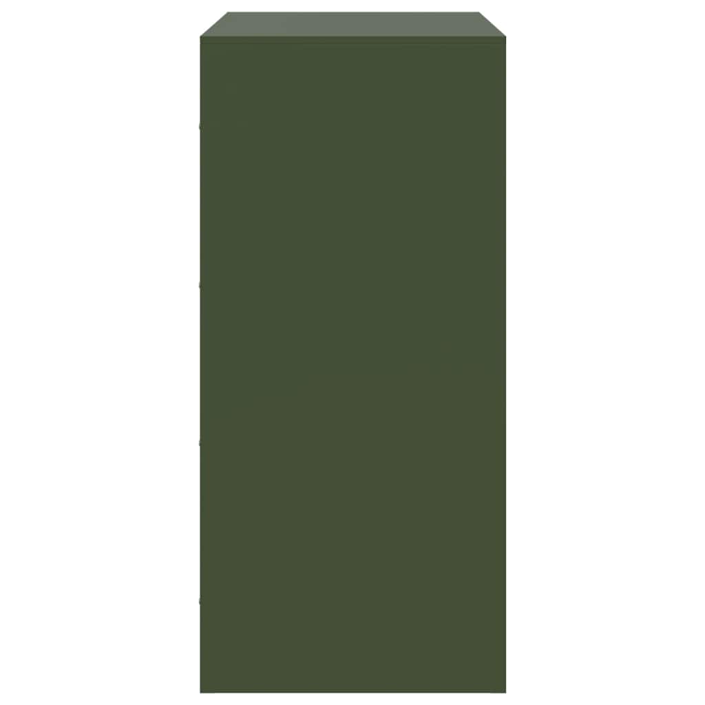 Sideboard Olivgrün 67x39x83 cm Stahl