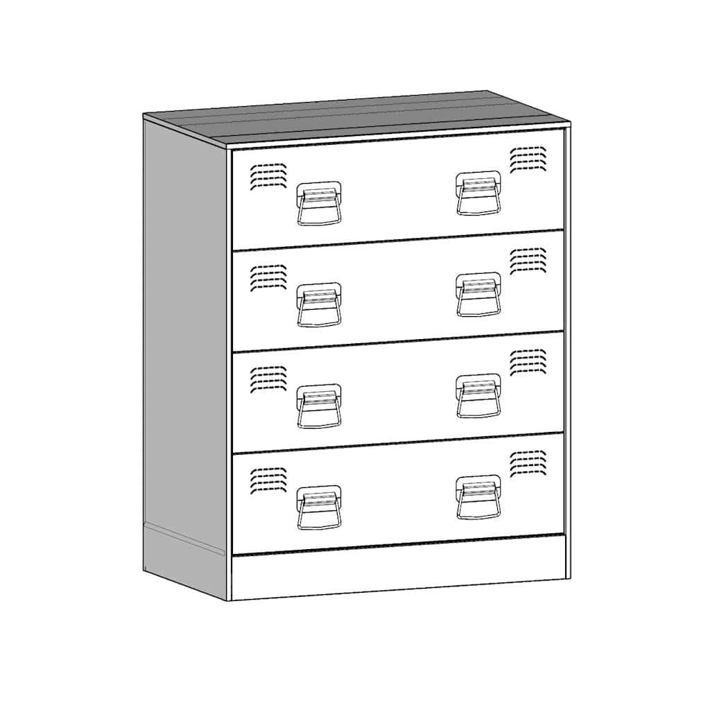 Sideboard Olivgrün 67x39x83 cm Stahl