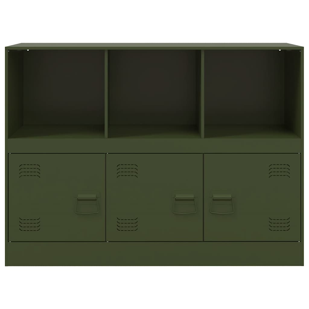 Sideboard Olivgrün 99x39x73 cm Stahl