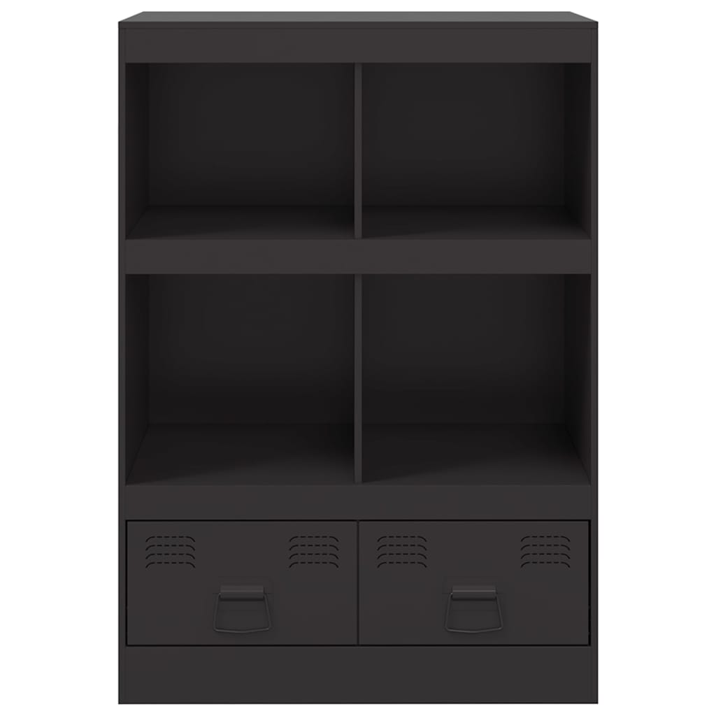 Highboard Schwarz 67x39x95 cm Stahl