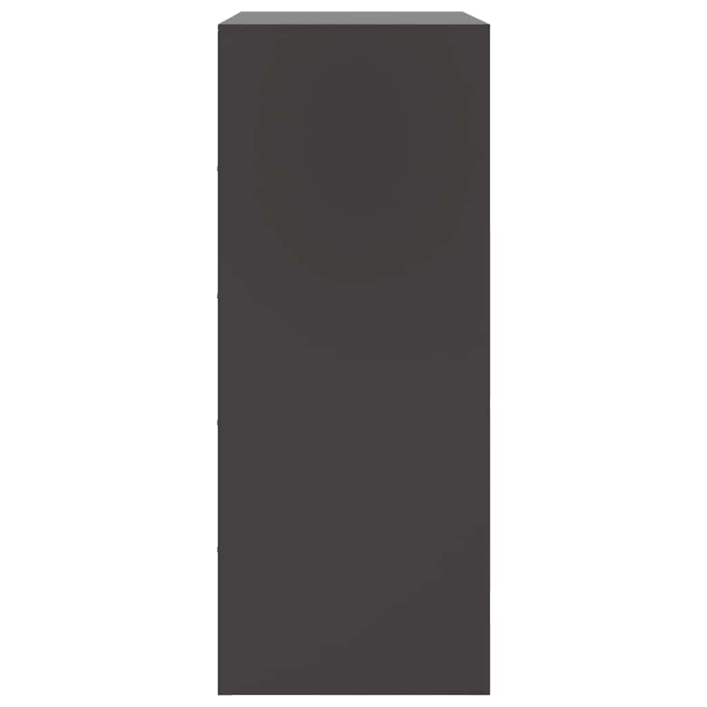 Highboard Schwarz 67x39x95 cm Stahl