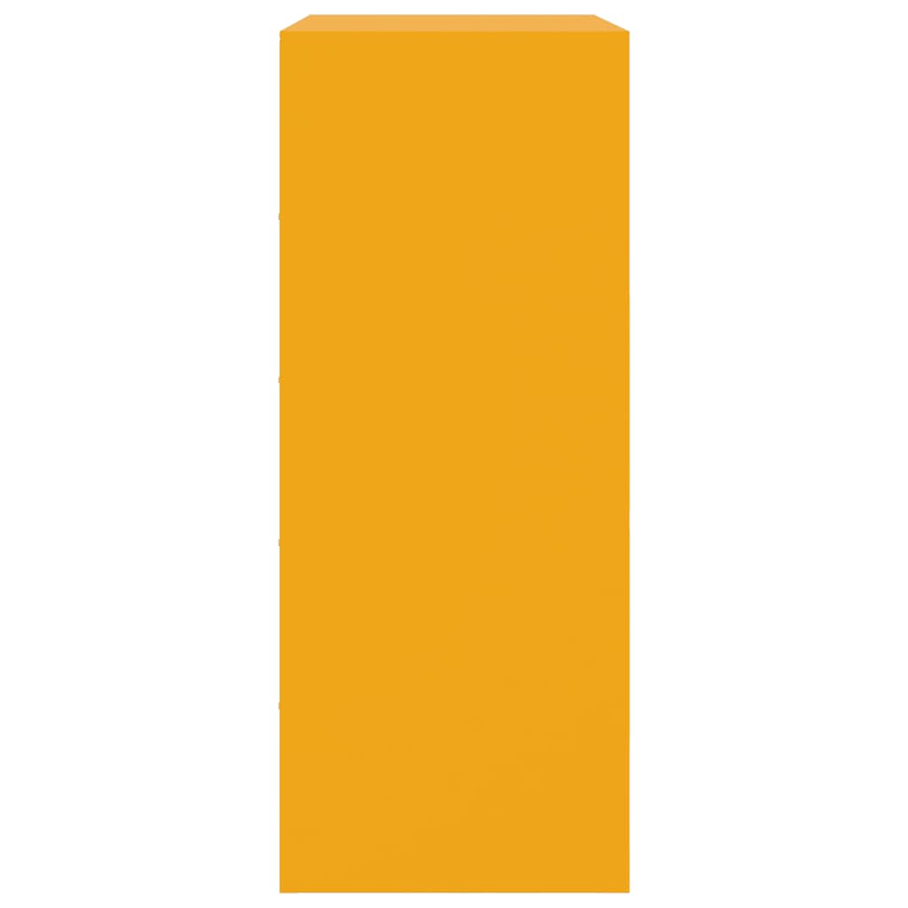 Highboard Senfgelb 67x39x95 cm Stahl