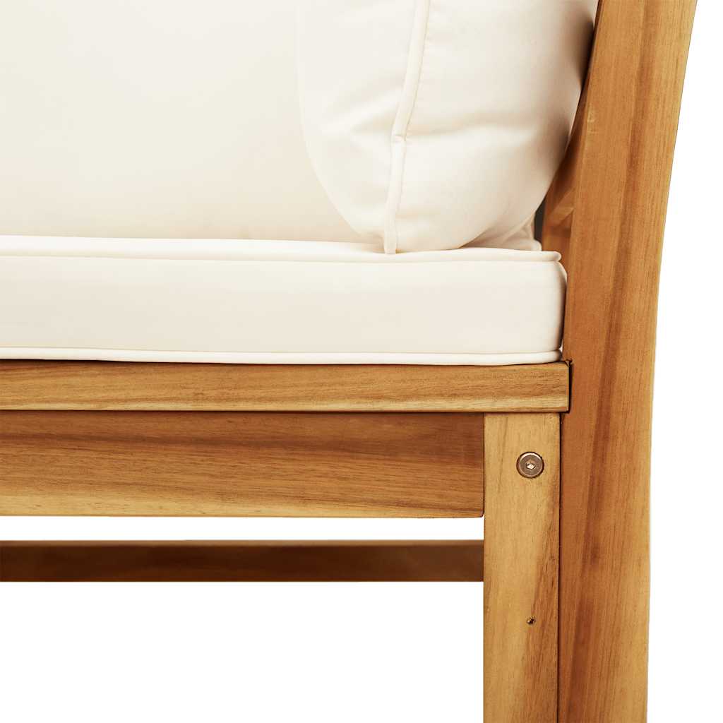 2-tlg. Garten-Lounge-Set mit Kissen Massivholz Akazie