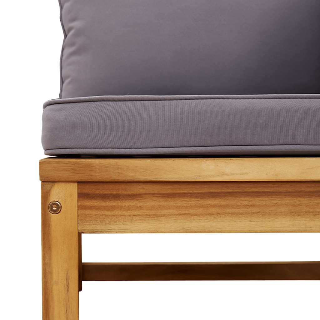 3-tlg. Garten-Lounge-Set mit Kissen Massivholz Akazie