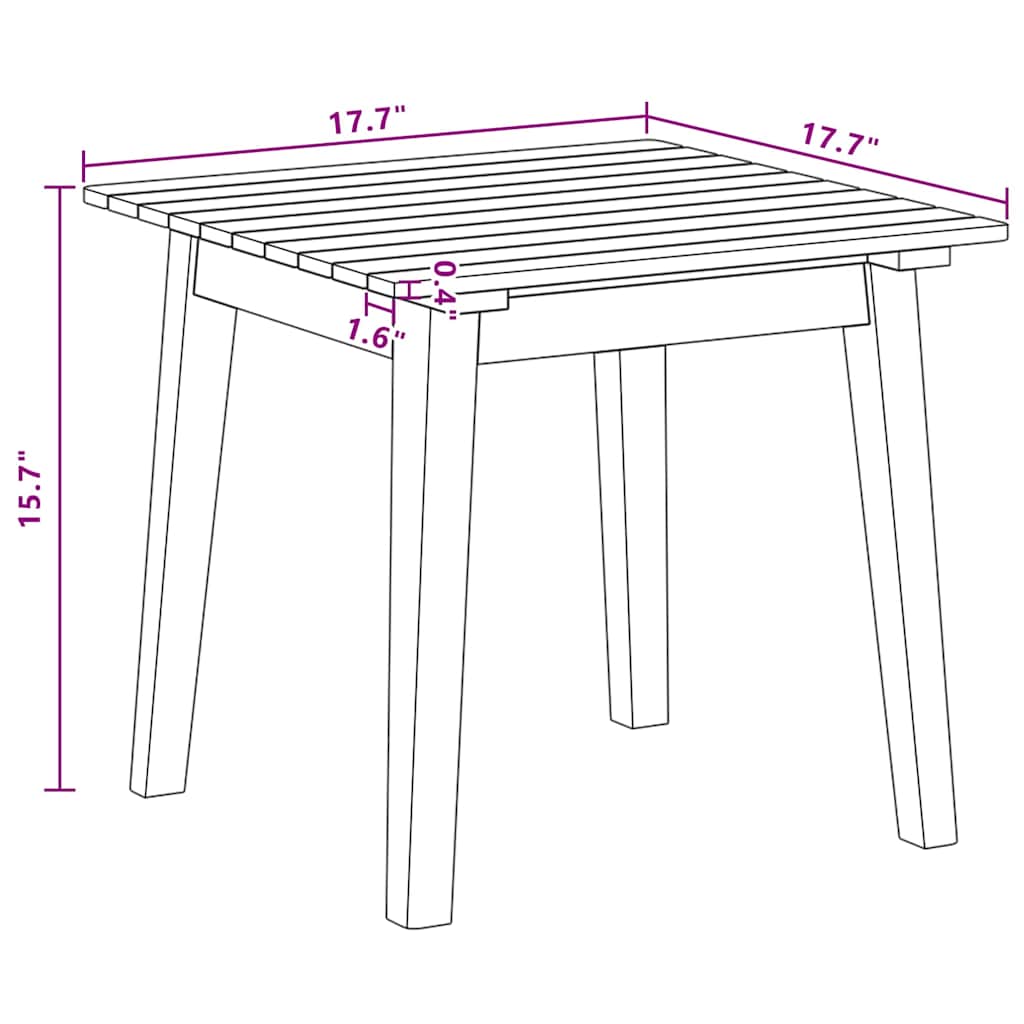 Outdoortisch-Set Braun Massives Akazienholz