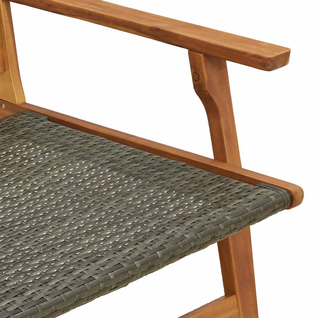 Gartenmöbel Grau 122 x 78 x 73cm Massivholz Akazie