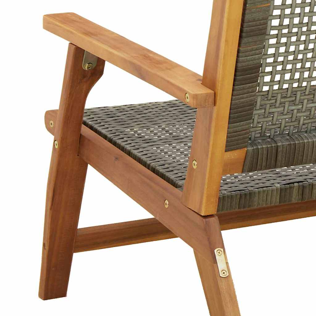 Gartenmöbel Grau 122 x 78 x 73cm Massivholz Akazie