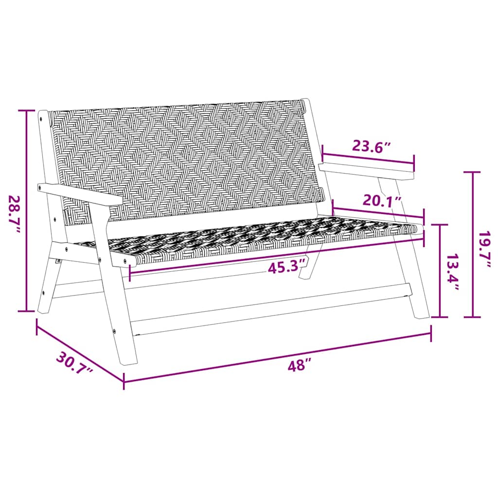 Gartenmöbel Weiß 122 x 78 x 73cm Massivholz Akazie