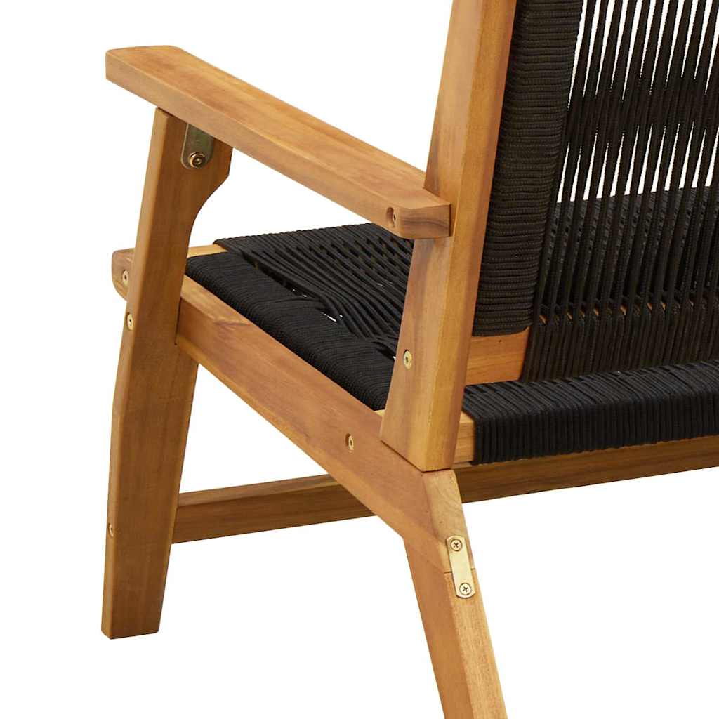 Gartenmöbel Schwarz 78 x 122 x 73cm Massivholz Akazie