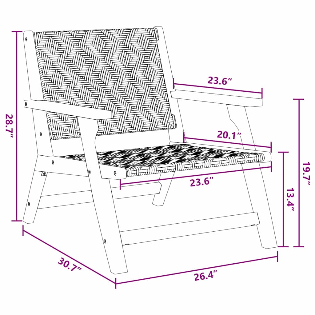 Gartenmöbel 2 pcs Weiß 67 x 78 x 73cm Massivholz Akazie