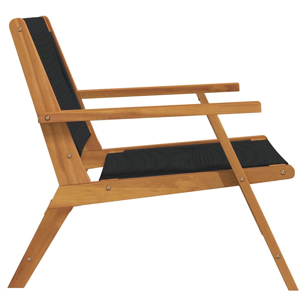 Gartenmöbel 2 pcs Schwarz 78 x 67 x 73cm Massivholz Akazie