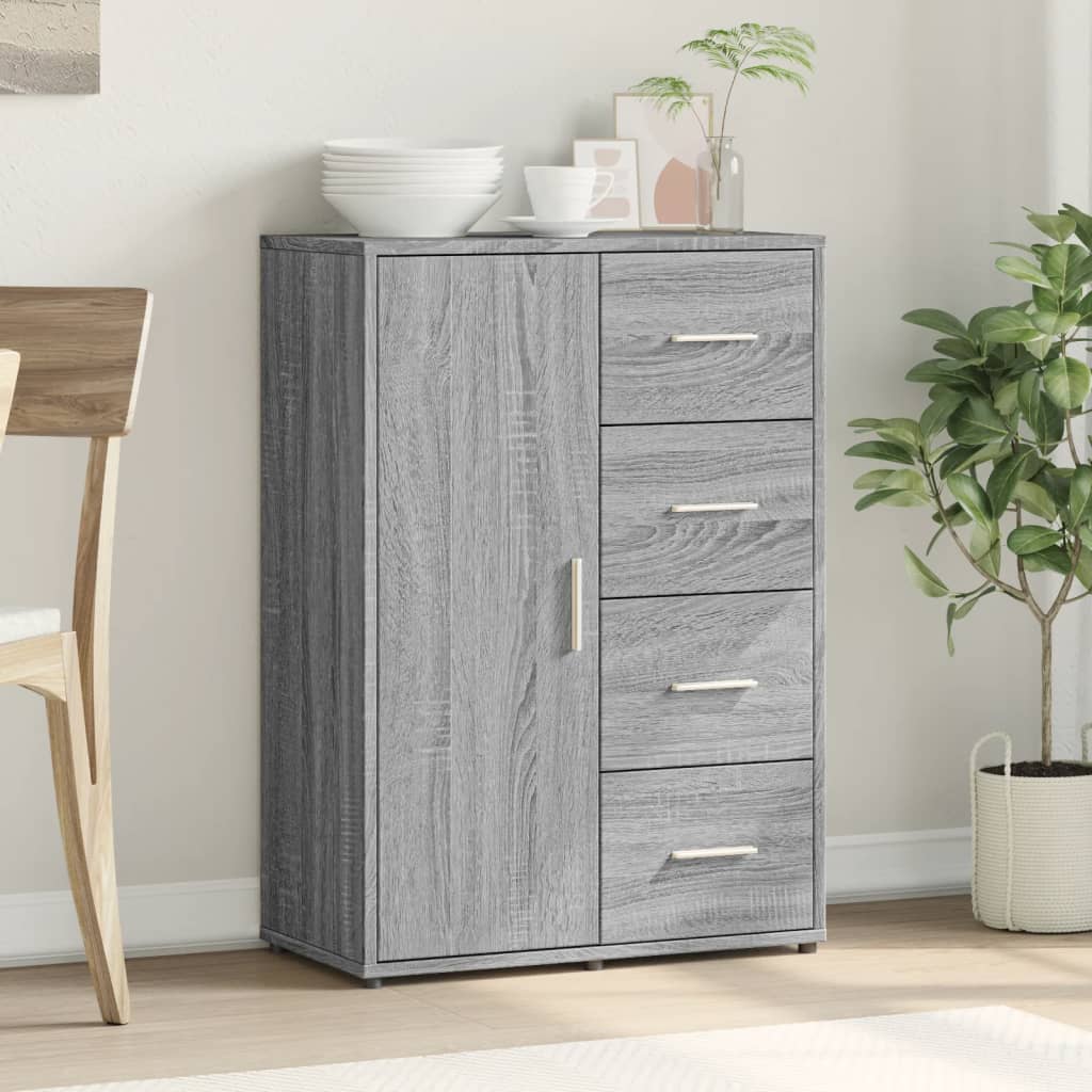 Sideboard Grau Sonoma 60x31x84 cm Holzwerkstoff