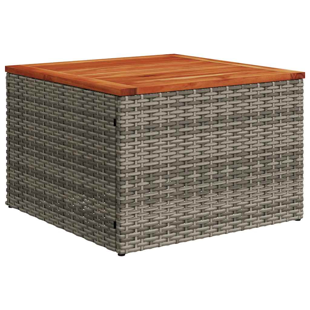 6-teiliges Gartensofa-Set mit Kissen, grau, Polyrattan