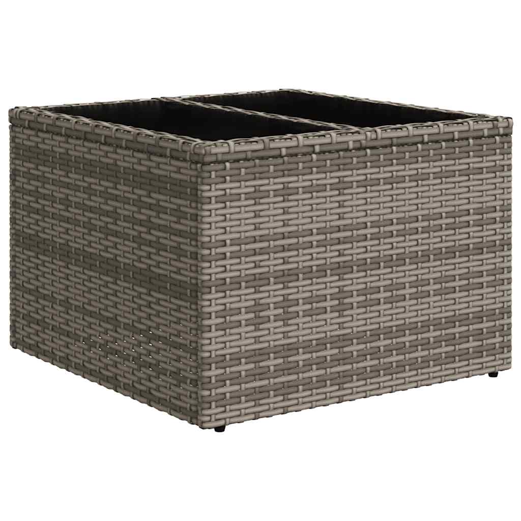 6-teiliges Gartensofa-Set mit Kissen, grau, Polyrattan