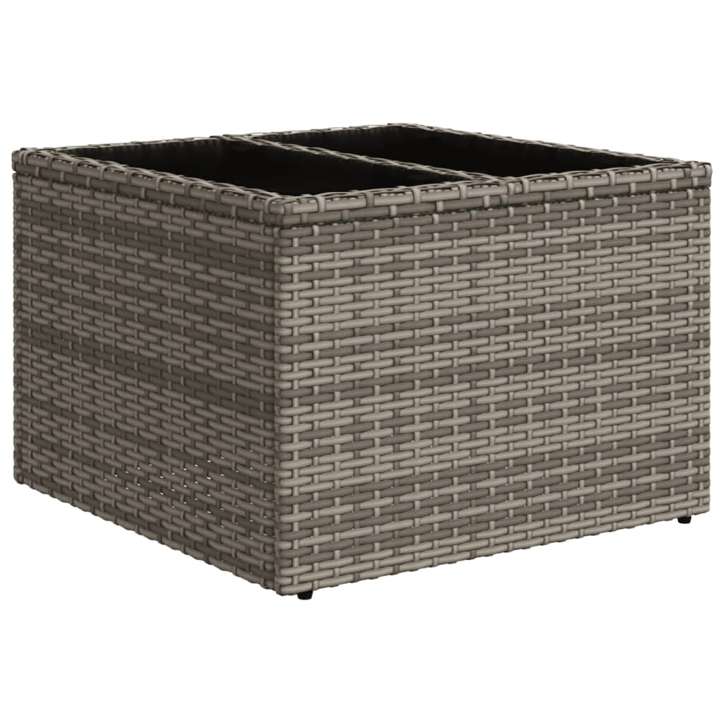 6-teiliges Gartensofa-Set mit Kissen, grau, Polyrattan