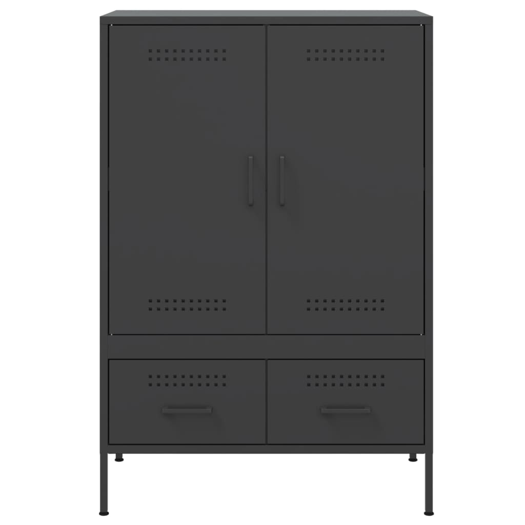 Highboard Schwarz 68x39x101,5 cm Stahl