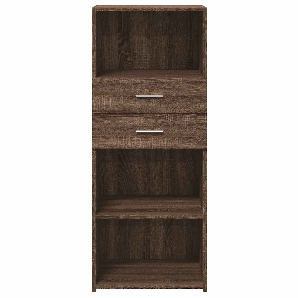 Highboard Braun Eichen-Optik 50x42,5x124 cm Holzwerkstoff