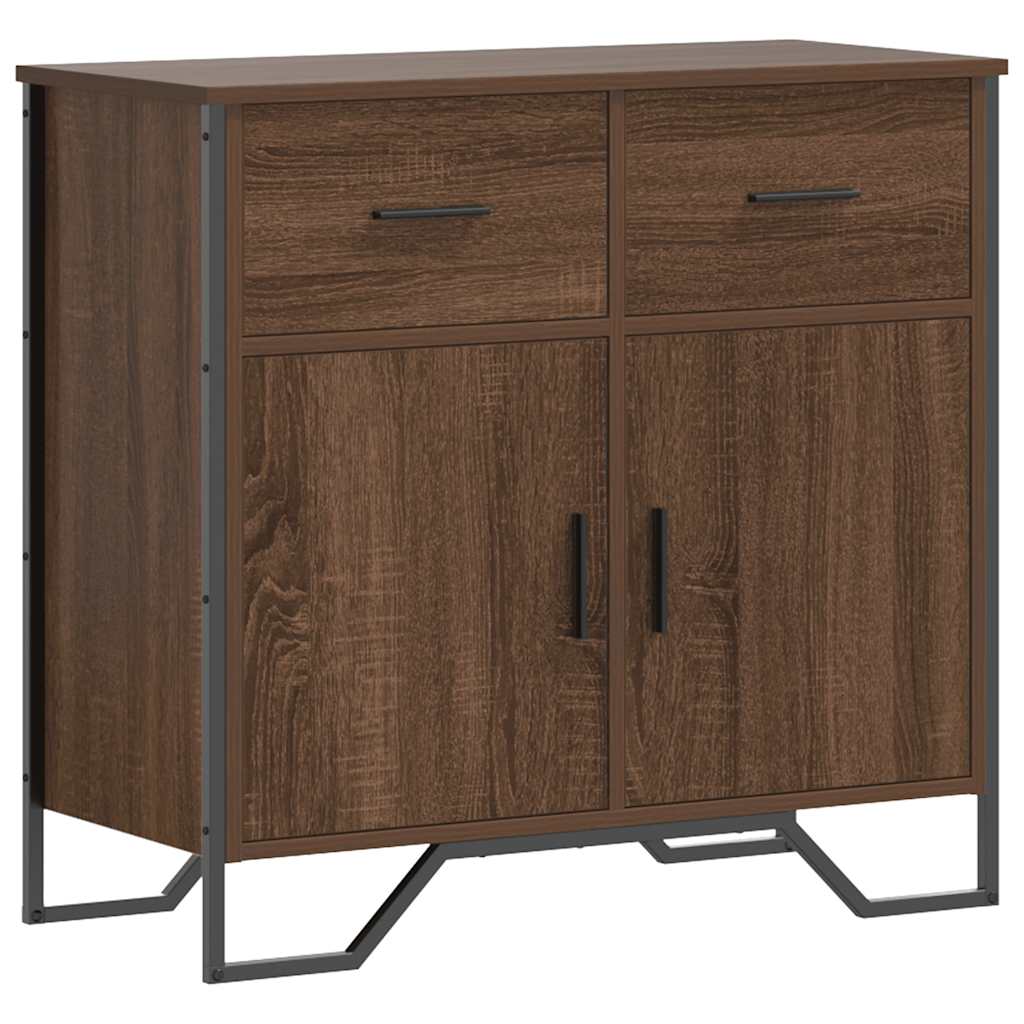 Sideboard Braun Eichen-Optik 79,5x35,5x74,5 cm Holzwerkstoff