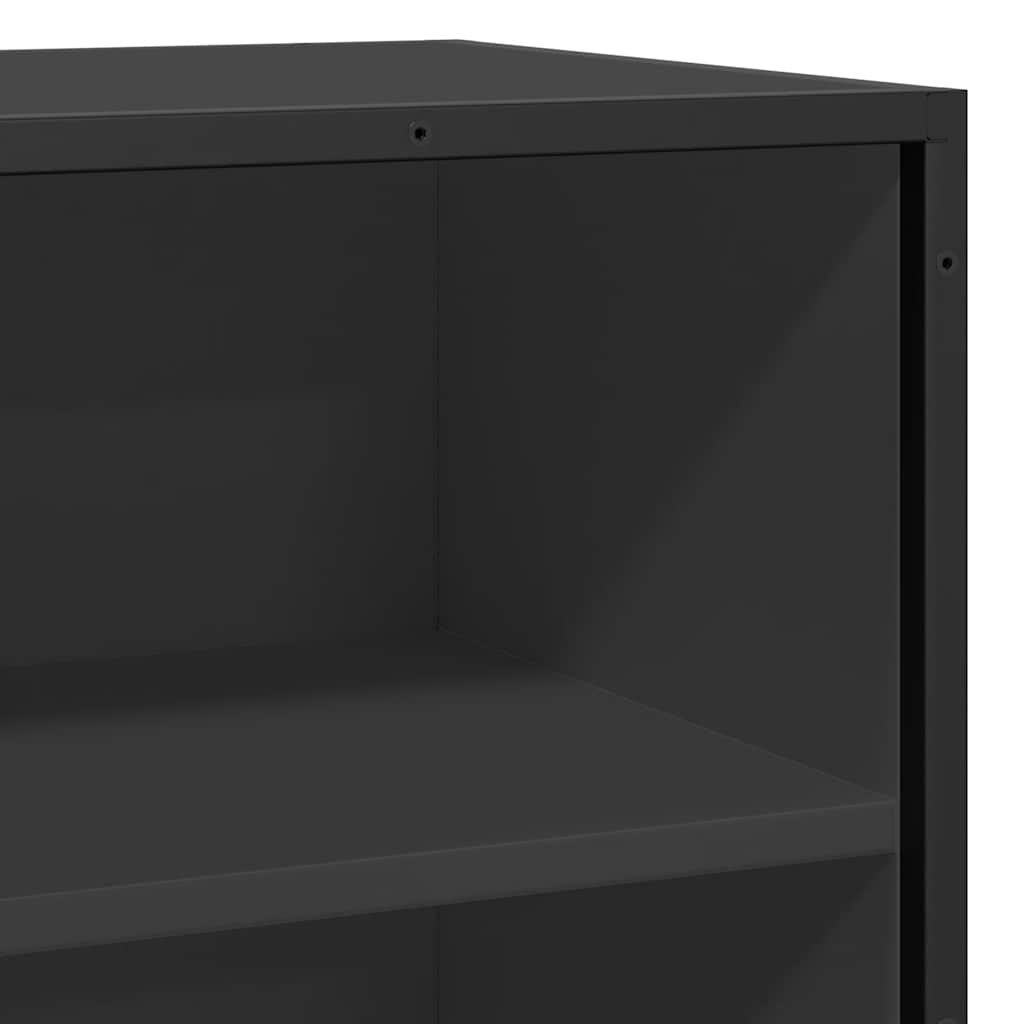 Sideboard Schwarz 68x35x76 cm Holzwerkstoff und Metall