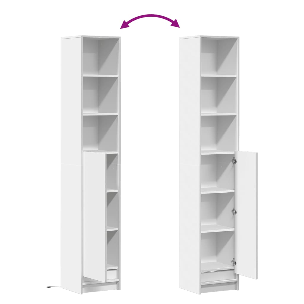 LED-Sideboard Weiß 36x32,5x200 cm Holzwerkstoff