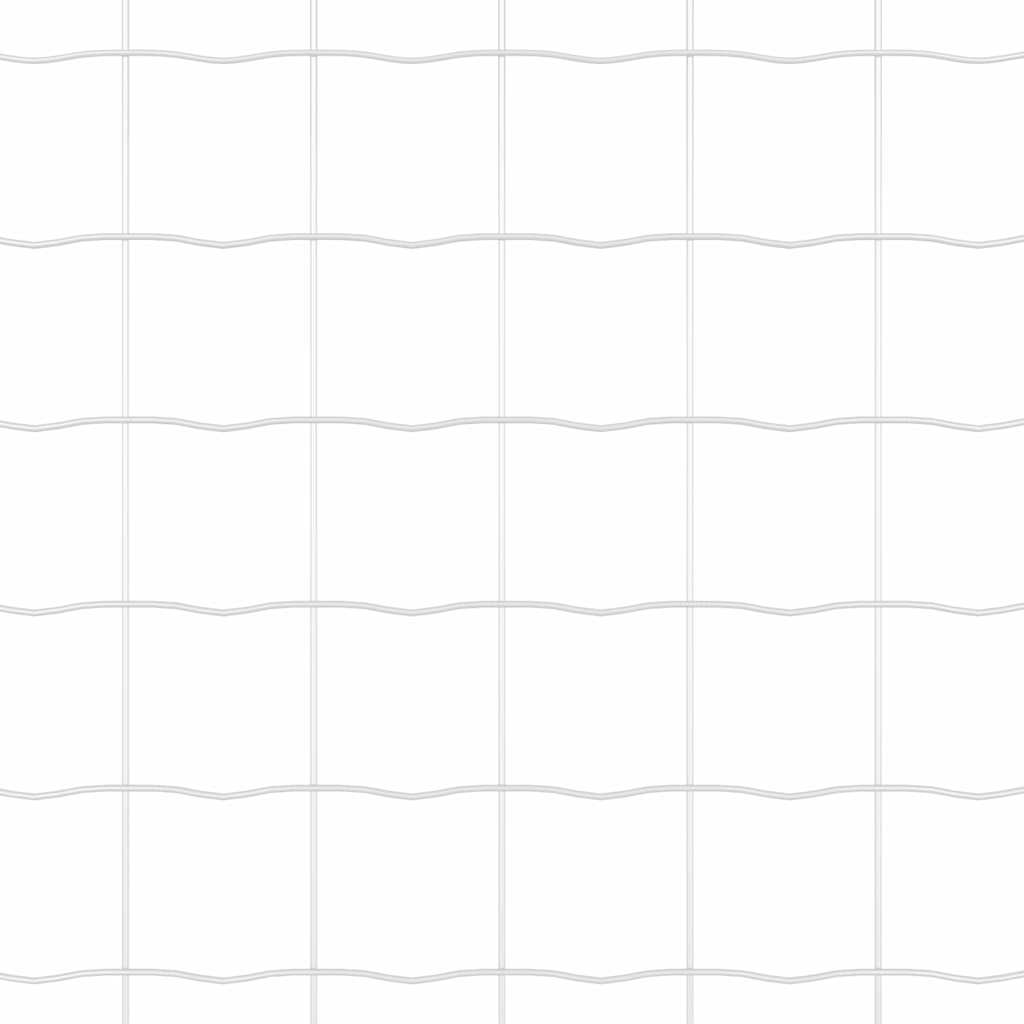 Zaun mit Pfosten Silber 1 x 10 m Stahl