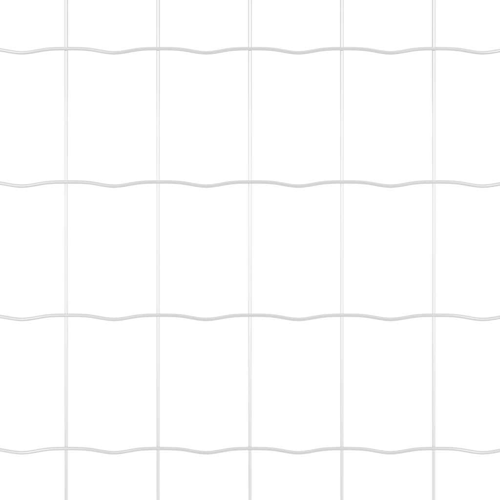 Zaun mit Pfosten Silber 0,4 x 25 m Stahl