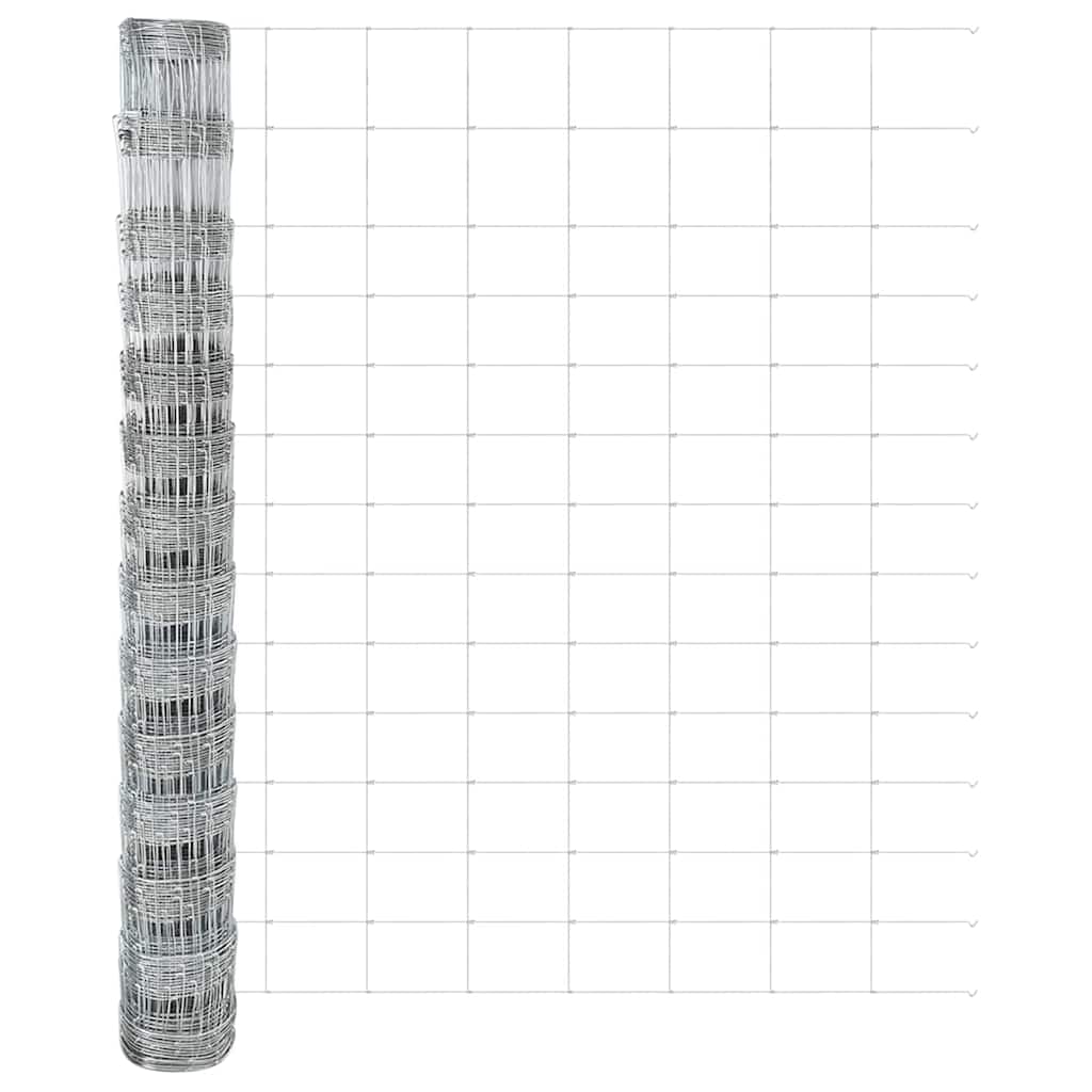 Wildzaun Silber 25 x 1,4 m Verzinkter Stahl