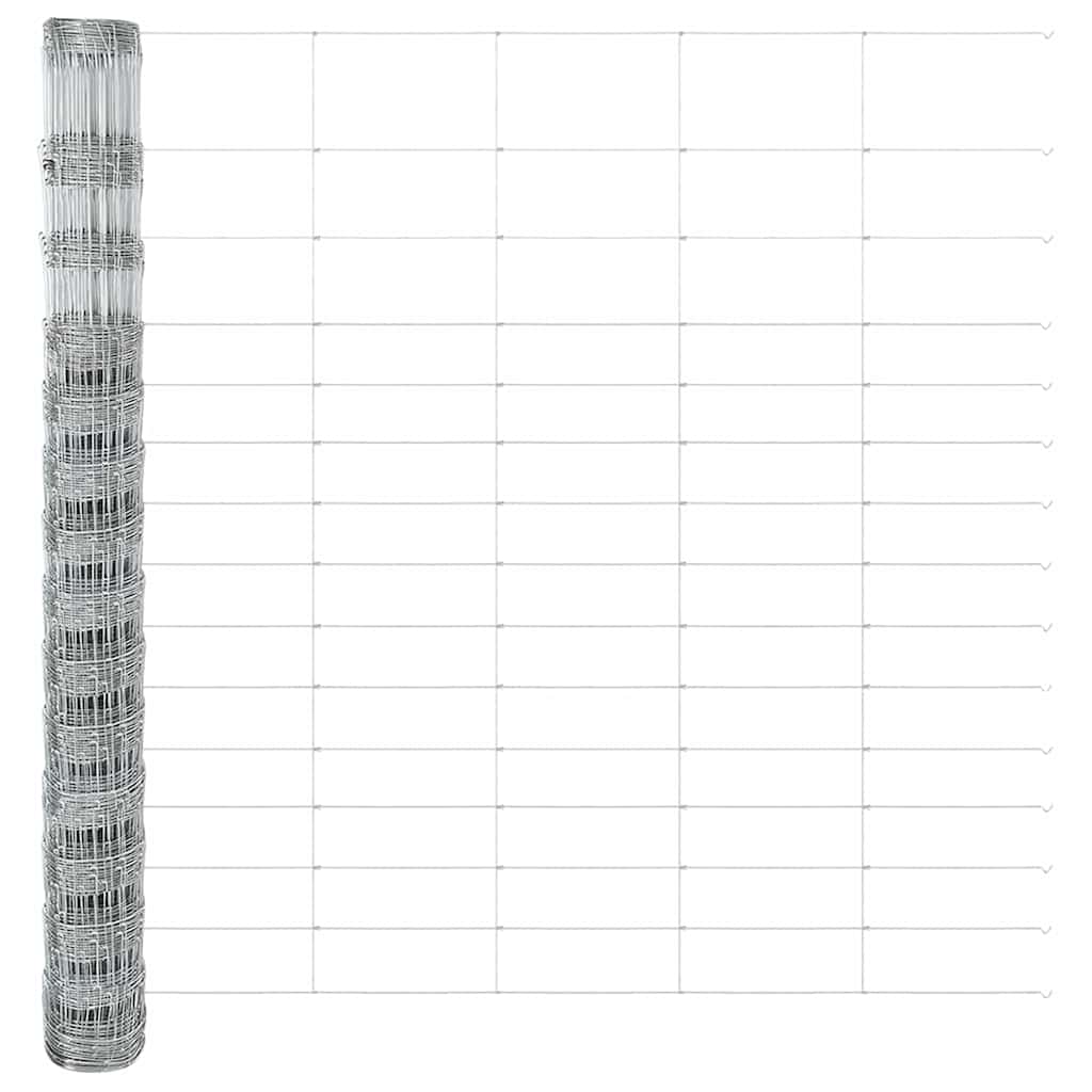 Wildzaun Silber 25 x 1,6 m Verzinkter Stahl