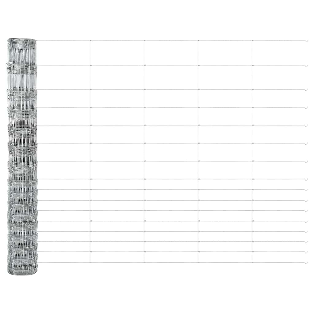 Wildzaun Silber 25 x 1,2 m Verzinkter Stahl