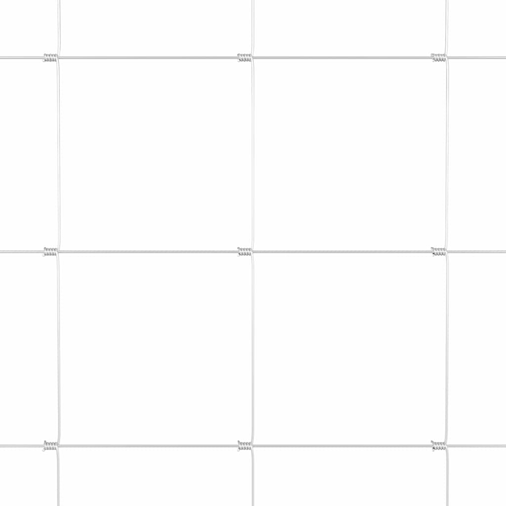 Wildzaun Silber 25 x 1,5 m Verzinkter Stahl