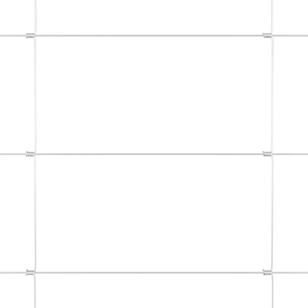 Wildzaun Silber 50 x 1 m Verzinkter Stahl