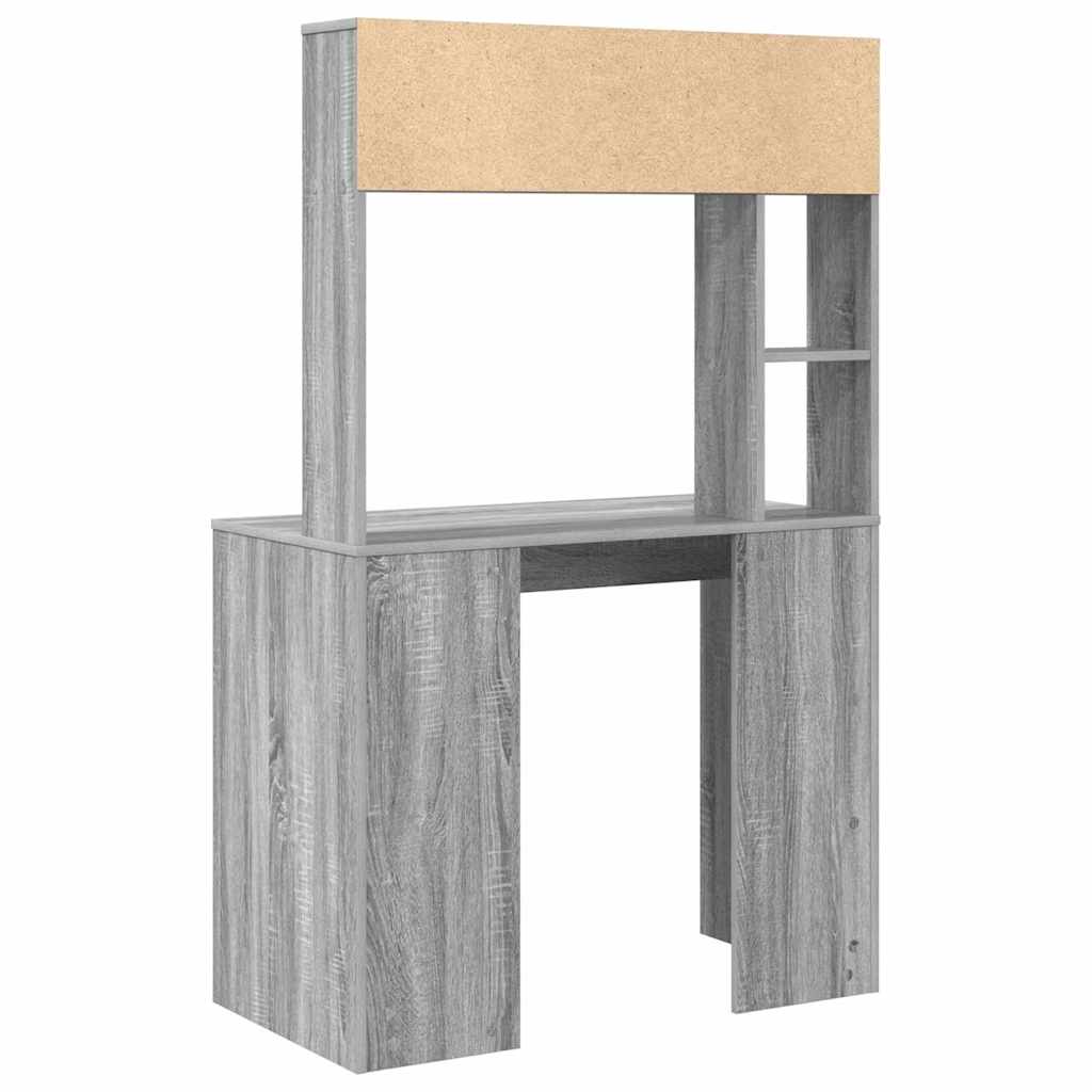 Schreibtisch Grau Sonoma 91 x 50 x 149 cm Holzwerkstoff