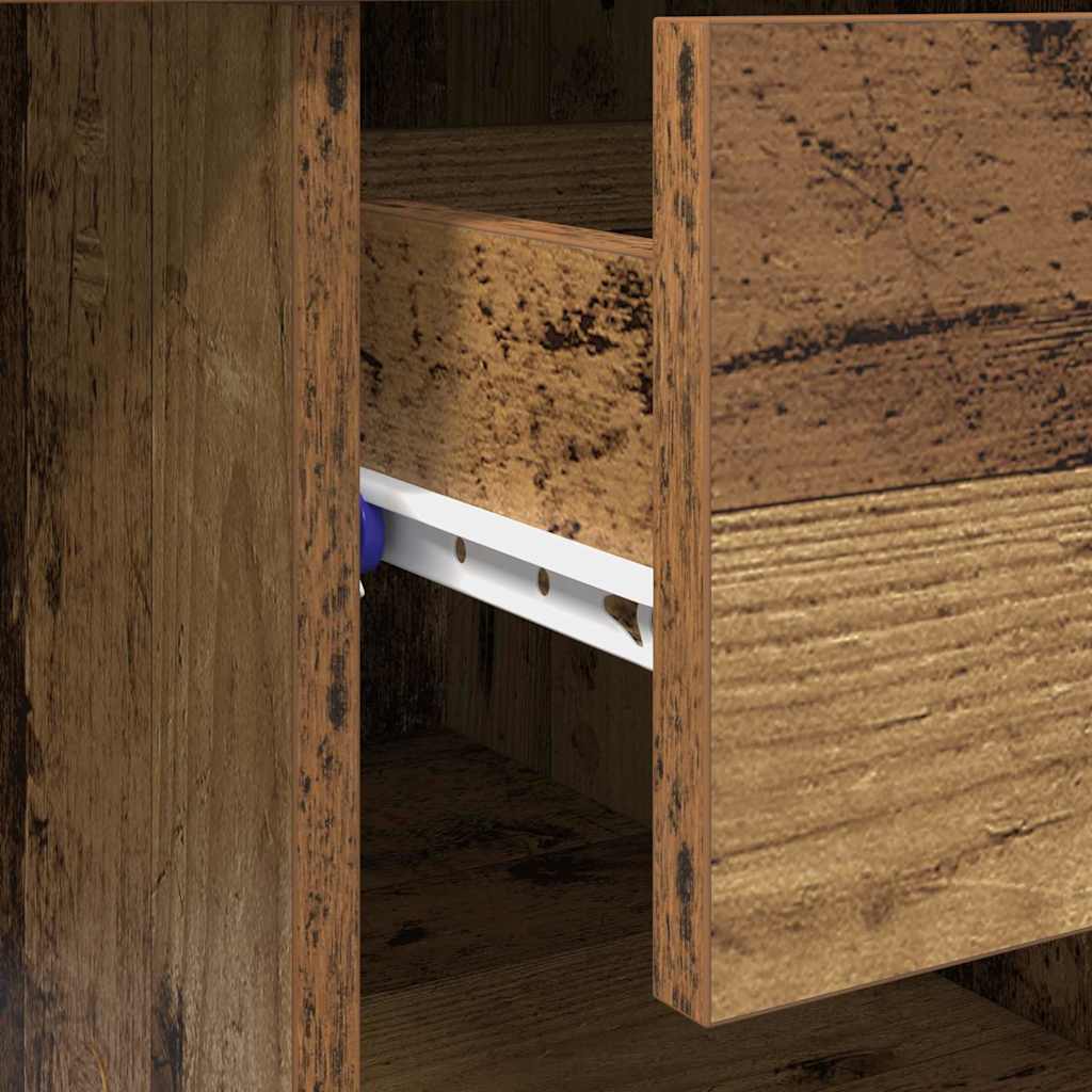 Schreibtisch mit Regal Altholz 90 x 49,5 x 75 cm Holzwerkstoff