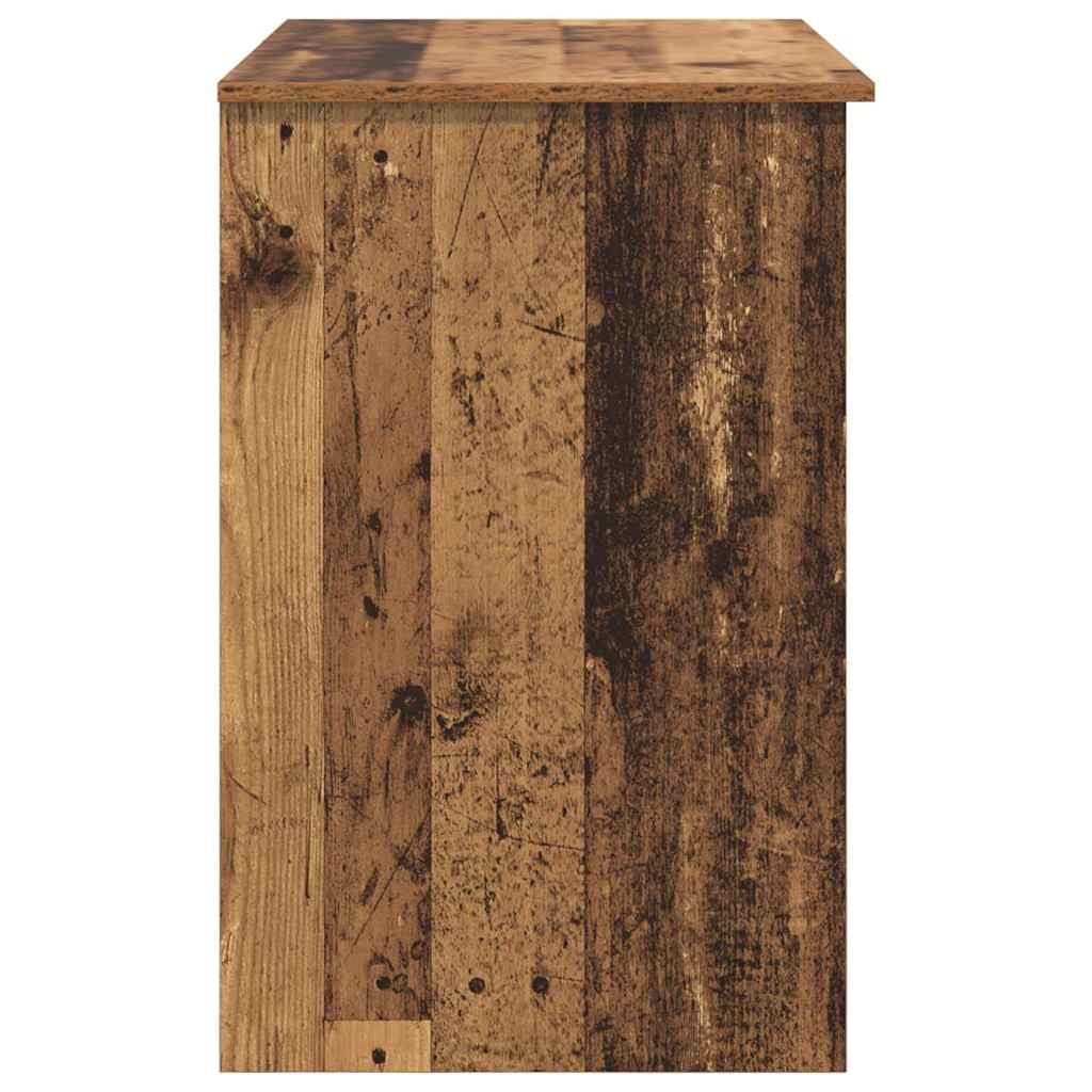 Schreibtisch mit Regal Altholz 90 x 49,5 x 75 cm Holzwerkstoff