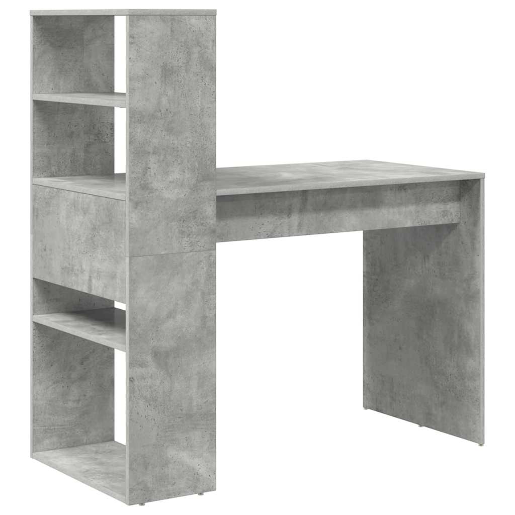 Schreibtisch Betongrau 113 x 54 x 120 cm Holzwerkstoff