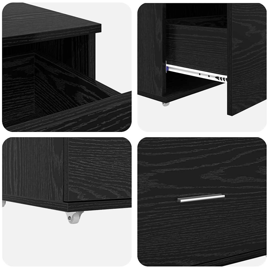 Schubladenschrank Schwarz 55 x 45 x 33,5 cm Holzwerkstoff