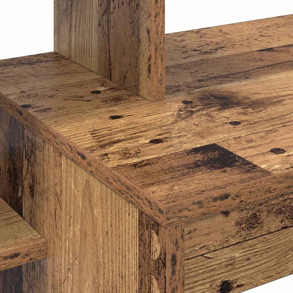 Schreibtisch mit Regal Altholz 100 x 40 x 90 cm Holzwerkstoff