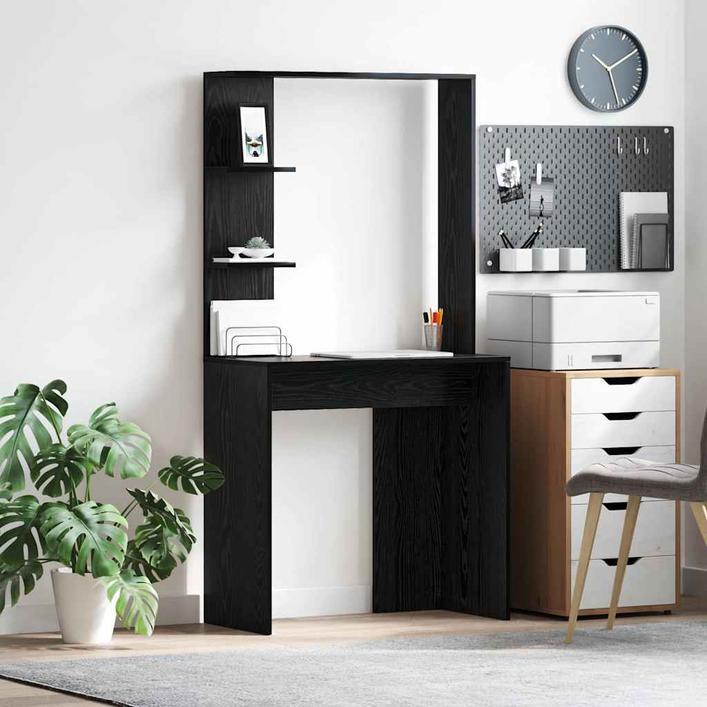 Schreibtisch Schwarze Eiche 78,5 x 37 x 154,5 cm Holzwerkstoff