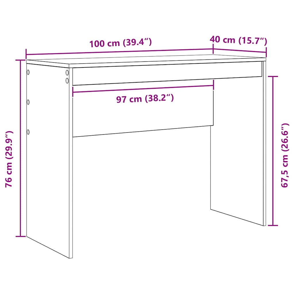 Schreibtisch Sonstiges Altholz 100 x 40 x 76 cm Holzwerkstoff